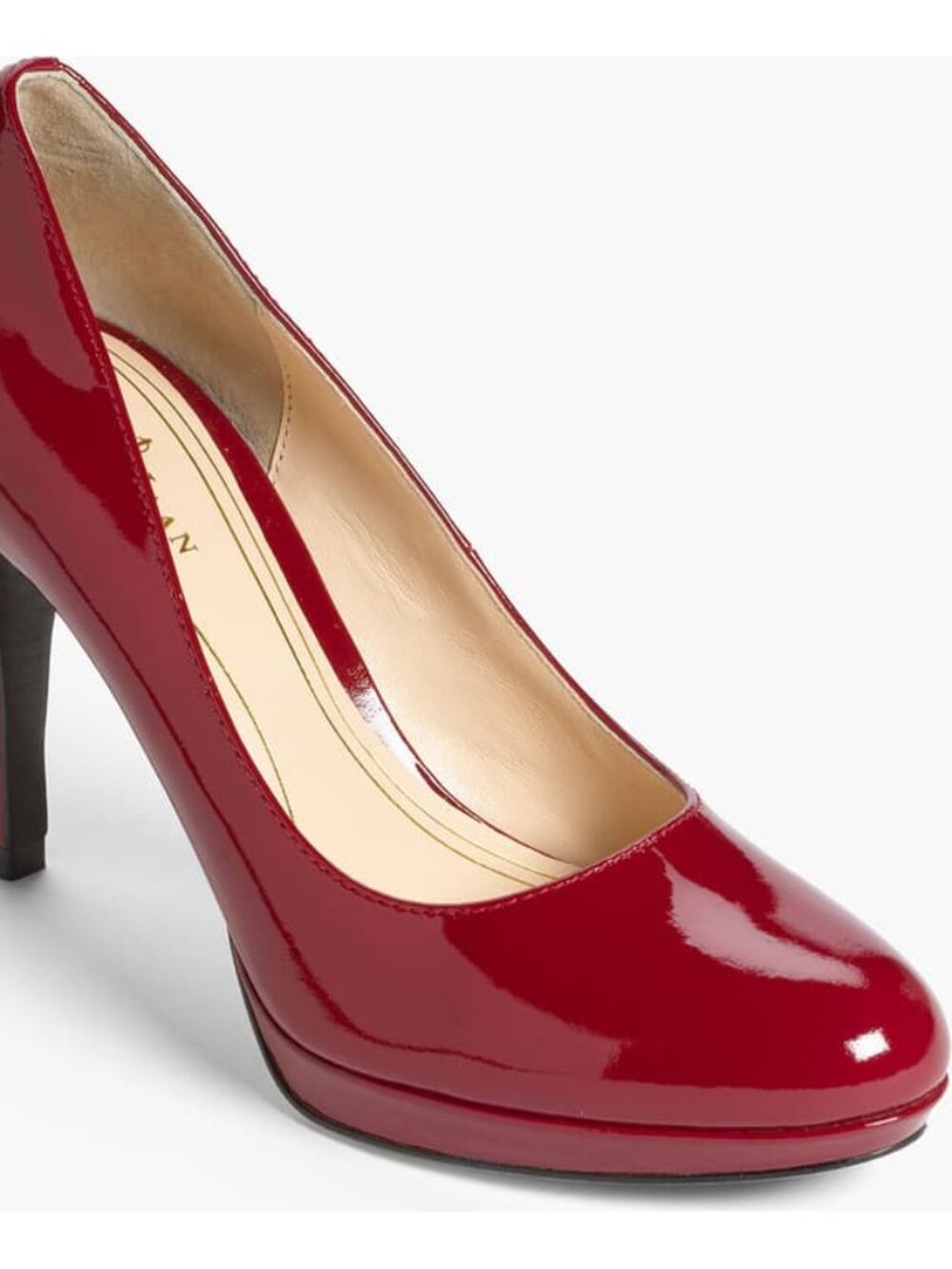 Cole Haan Air Chelsea Pump Red Patent Leather 7B Platform Heel